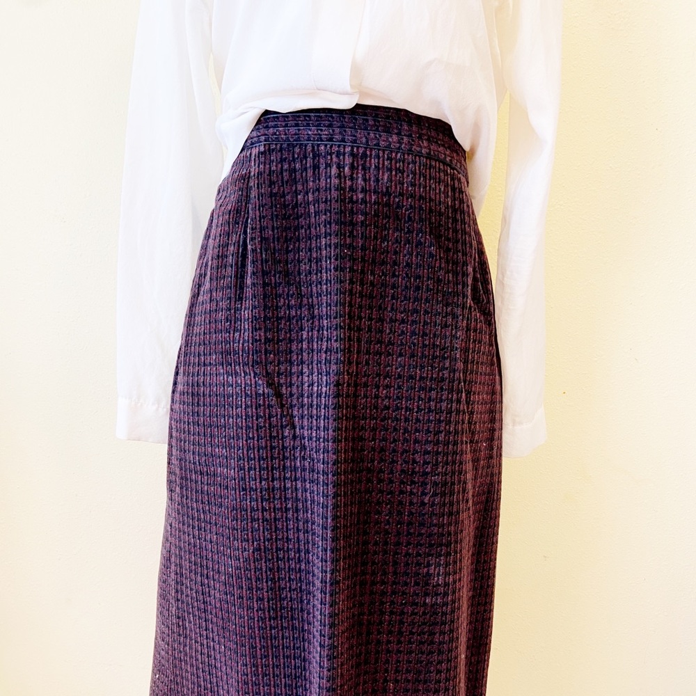 60s Brooks Brothers Houndstooth Velvet Pencil Skirt